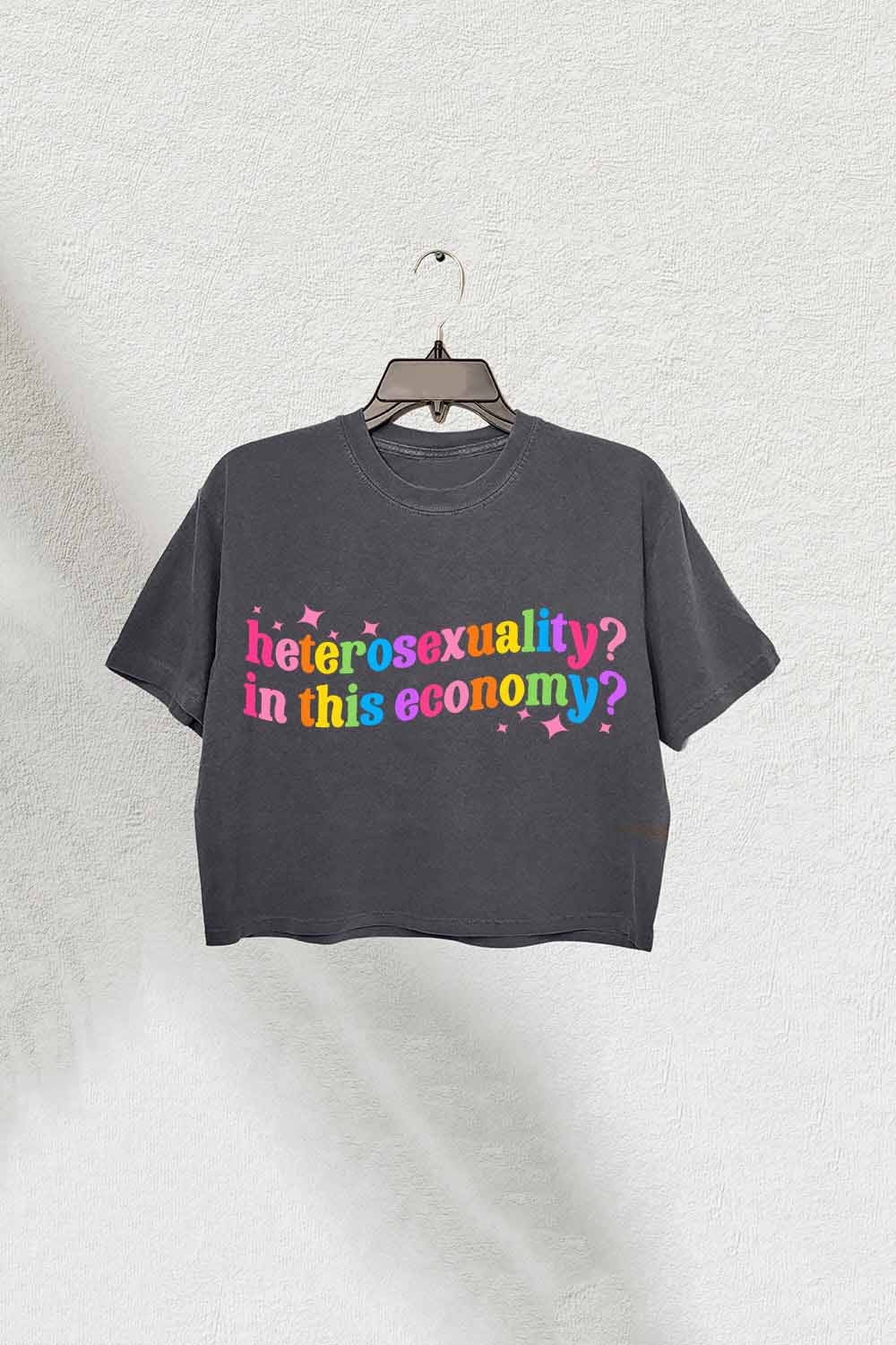 Heterosexuality In This Economy Pride LGBTQ Crop Tee For Women