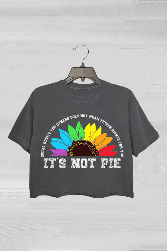 Human Rights LGBT Pride Crop Tee For Women