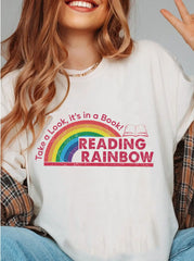 Reading Rainbow Retro Librarian Tee For Women