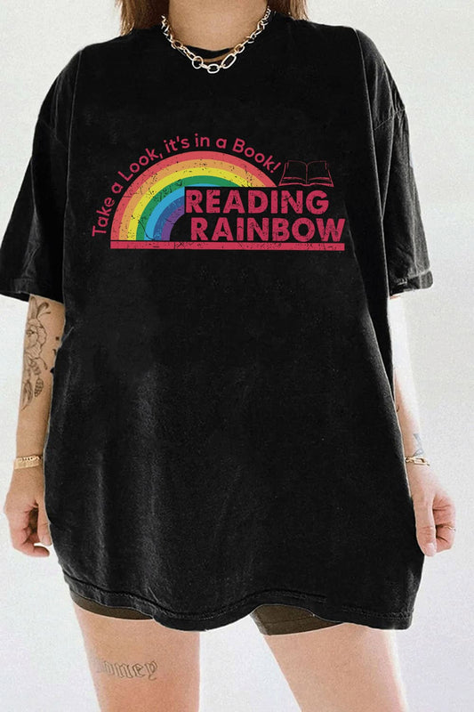 Reading Rainbow Retro Librarian Tee For Women