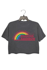 Reading Rainbow Retro Librarian Crop Tee For Women