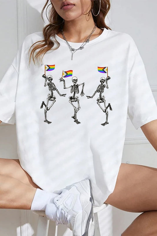 PRIDE SKELETON LGBT TEE FOR WOMEN