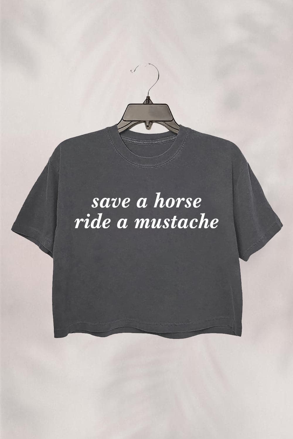 Save A Horse Ride a Mustache Crop Top For Women