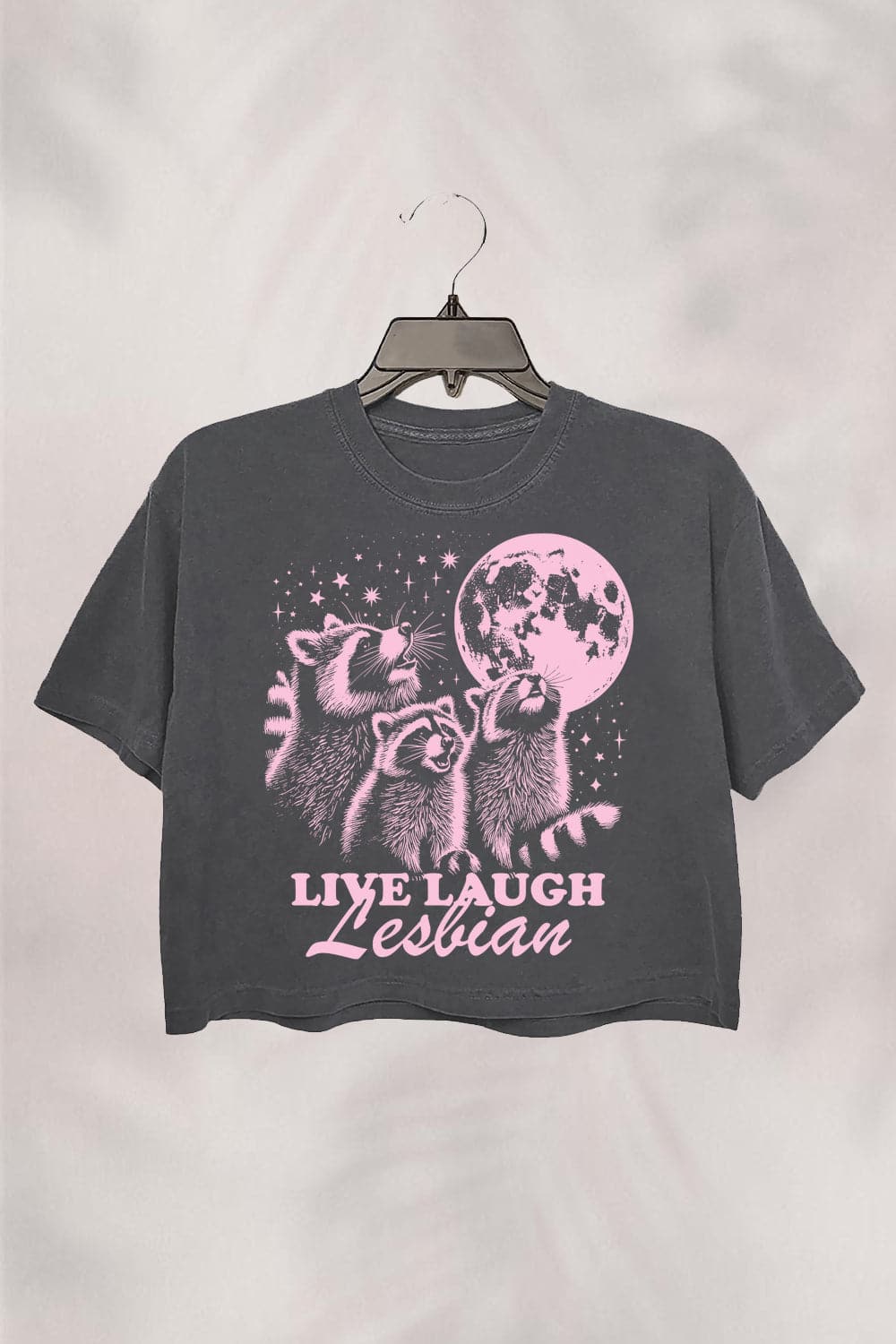 Live laugh lesbian funny Crop Top FOR Women