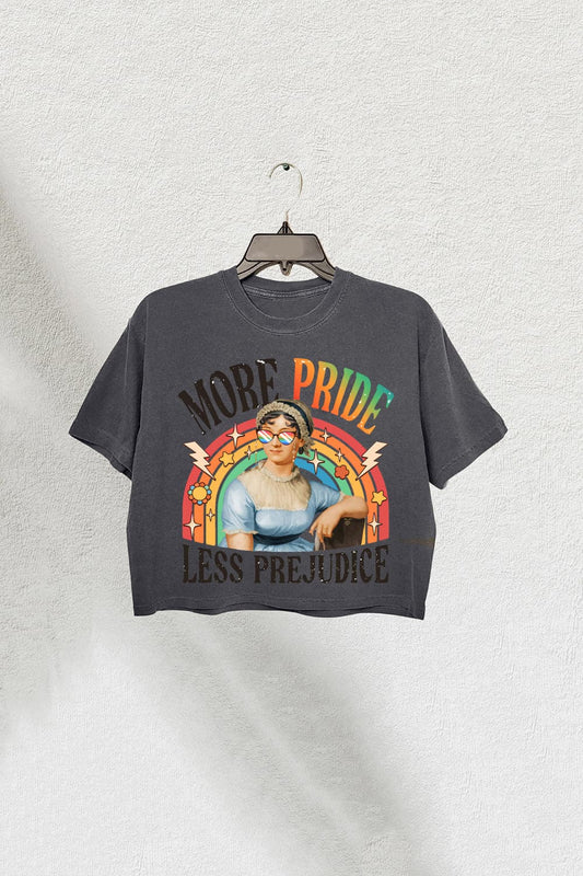 More Pride Less Prejudice  Crop Tee For Women