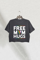 LGBTQ+ Free Mom Hugs Crop Top For Women