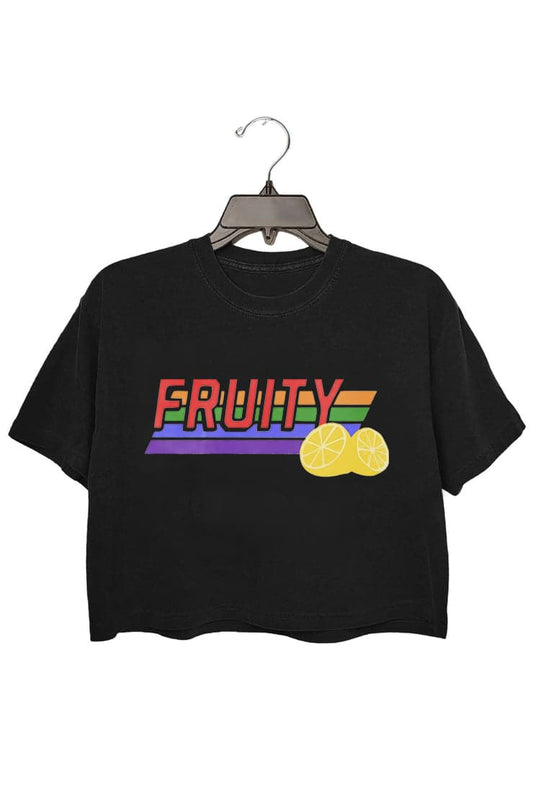 Fruity Lesbian Gay LBGTQ Pride Crop Top For Women
