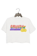 Fruity Lesbian Gay LBGTQ Pride Crop Top For Women