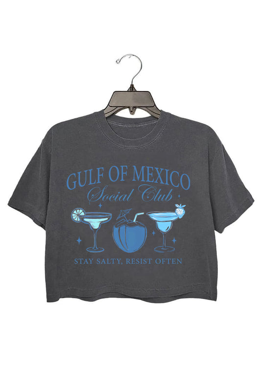 GULF OF MEXICO STAY SALTY RESIST OFTEN T-SHIRTS FOR WOMEN
