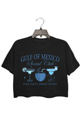 GULF OF MEXICO STAY SALTY RESIST OFTEN T-SHIRTS FOR WOMEN
