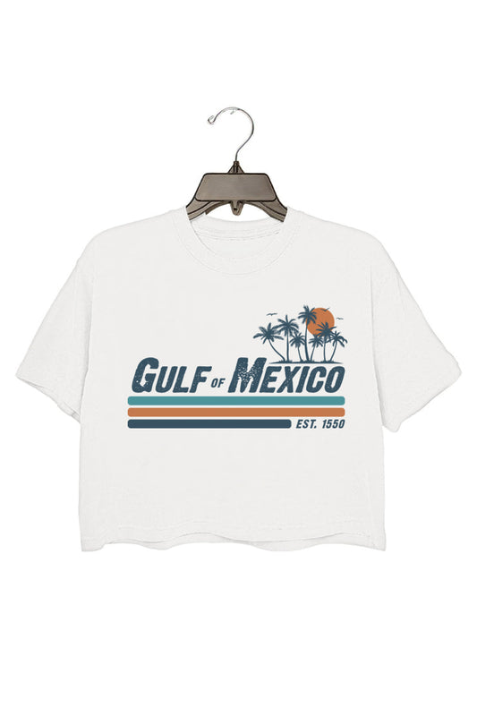 GULF OF MEXICO CROP TEE FOR WOMEN