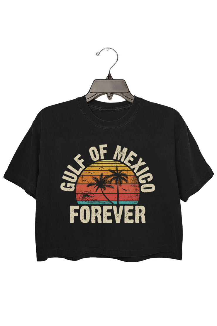 GULF OF MEXICO FOREVER CROP TEE FOR WOMEN