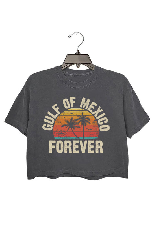 GULF OF MEXICO FOREVER CROP TEE FOR WOMEN