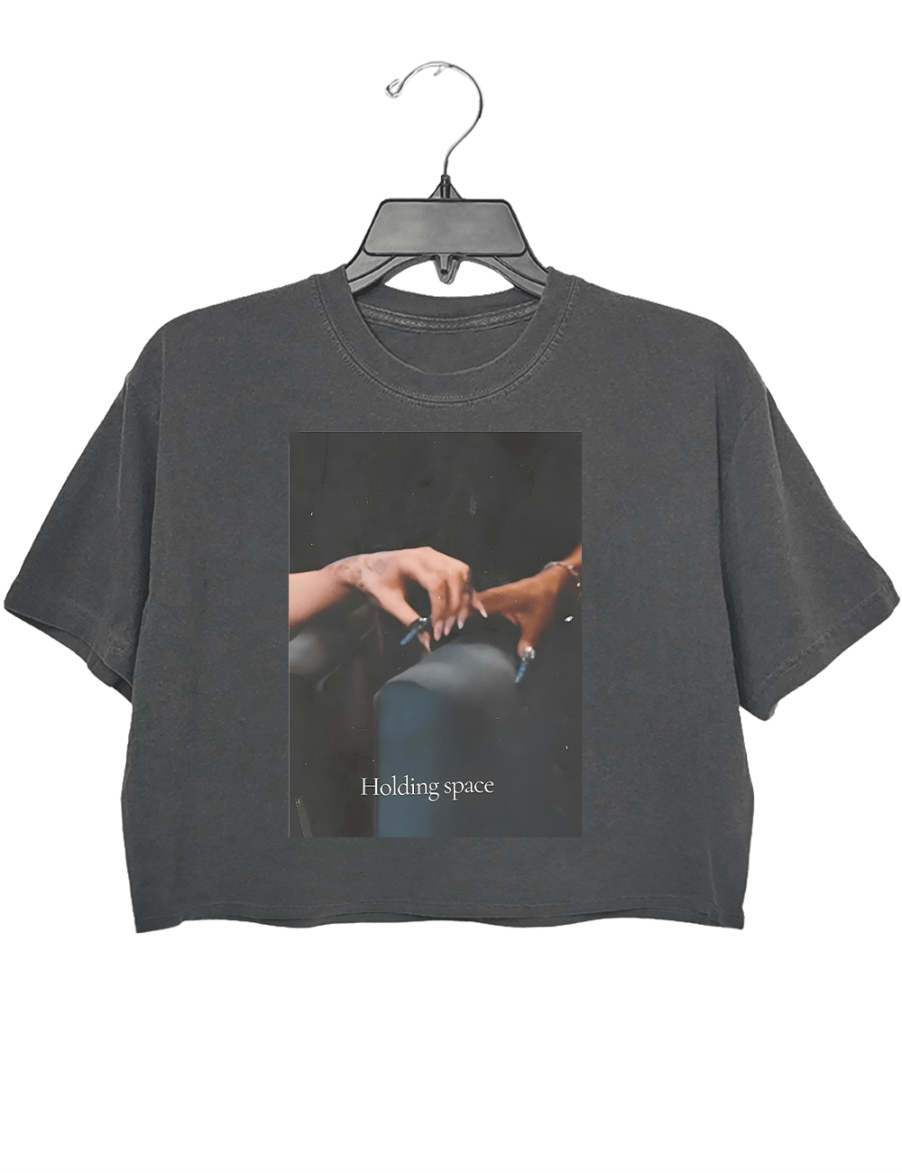 holding space crop top for women
