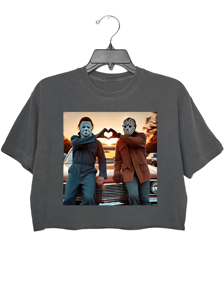 Horror Movies Characters Crop Top For Women