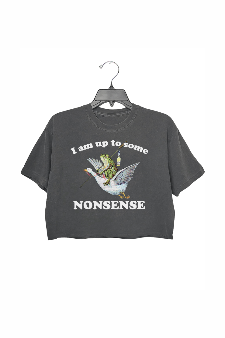 I Am up to Some Nonsense Crop Top For Women