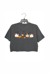 Ghost Chicken Crop Top For Women