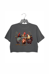 Funny July 14th Day Chicken Crop Top For Women