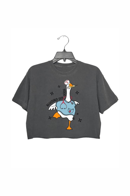 Registered Silly Goose Crop Top For Women