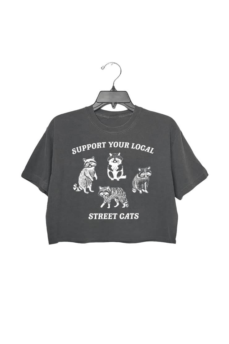 Support Your Local Street Cats Crop Top For Women