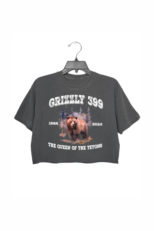 Grizzly 399 1996 2024 The Queen Of The Tetons Crop Top For Women