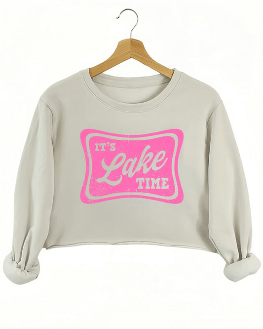 It's Lake Time CROP SWEATSHIRT