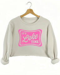 It's Lake Time CROP SWEATSHIRT