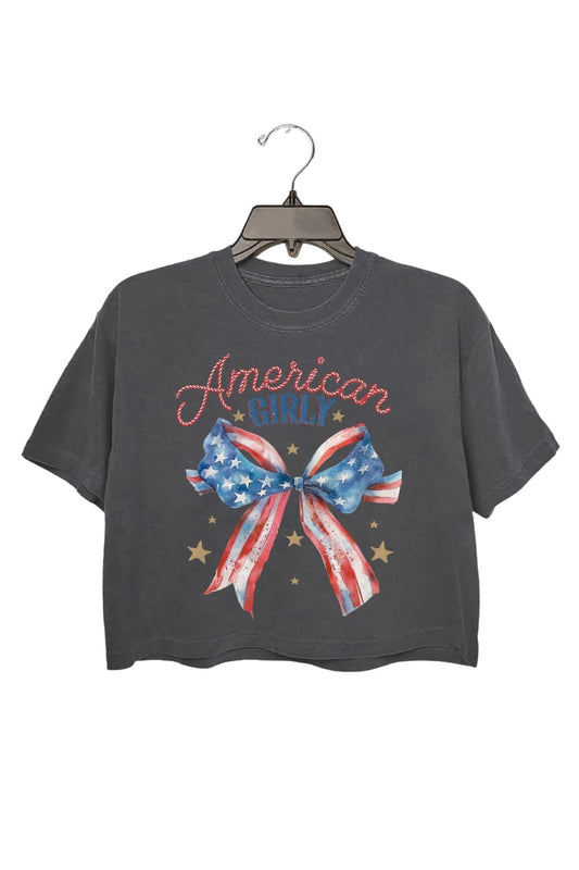 American Girly Crop Tee For Women
