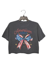 American Girly Crop Tee For Women