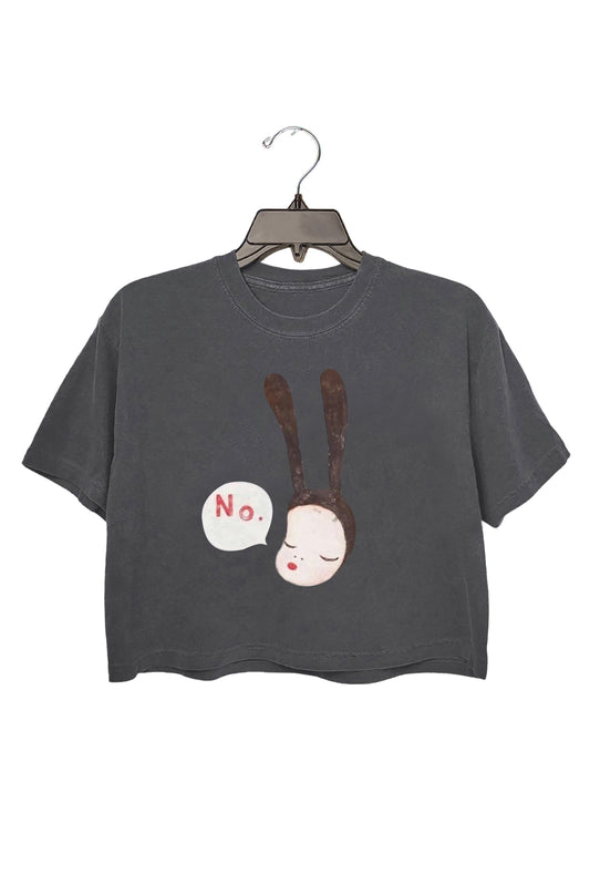 Premium Bunny Girl Baby Tee Crop Top Gift for Her