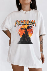 Vintage 90s Feminism Dragon Fantasy Tee For Women
