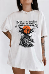Feminism Dragon Castle Tee For Wpmen