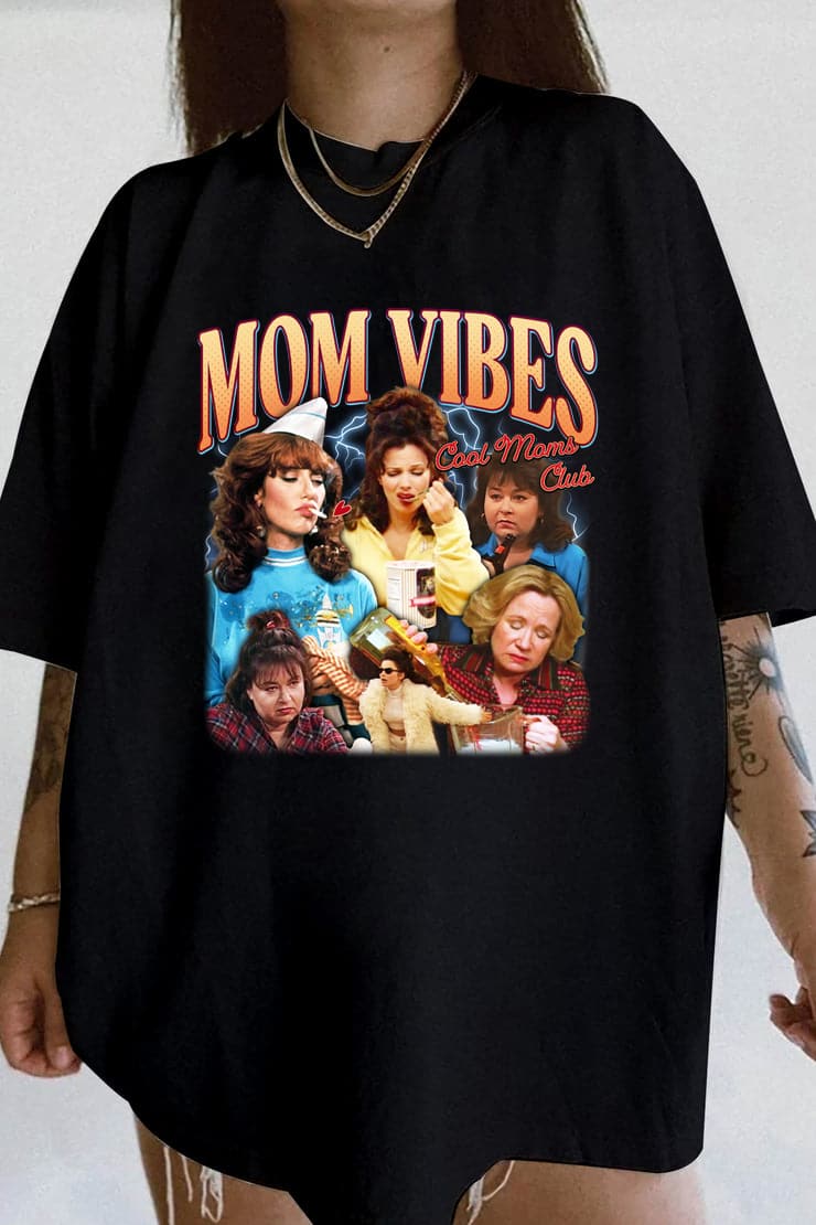 Mom Vibes Cool Moms Club Tee For Women