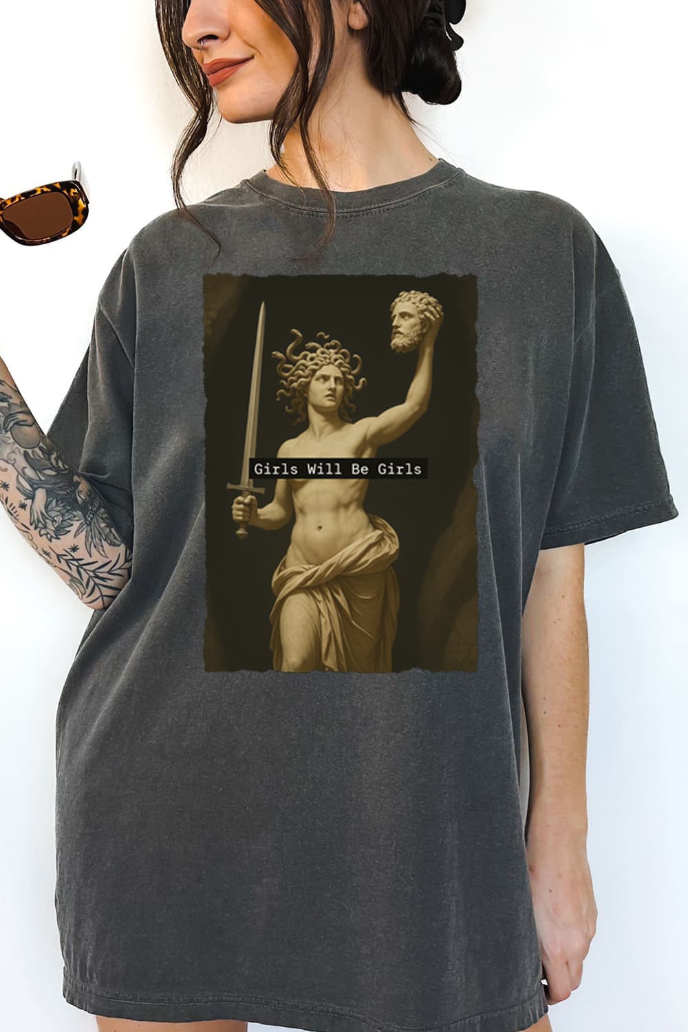 Medusa with the Head of Perseus tee