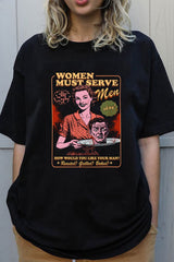 Women Must Serve Men Retro Feminist Halloween T-Shirt