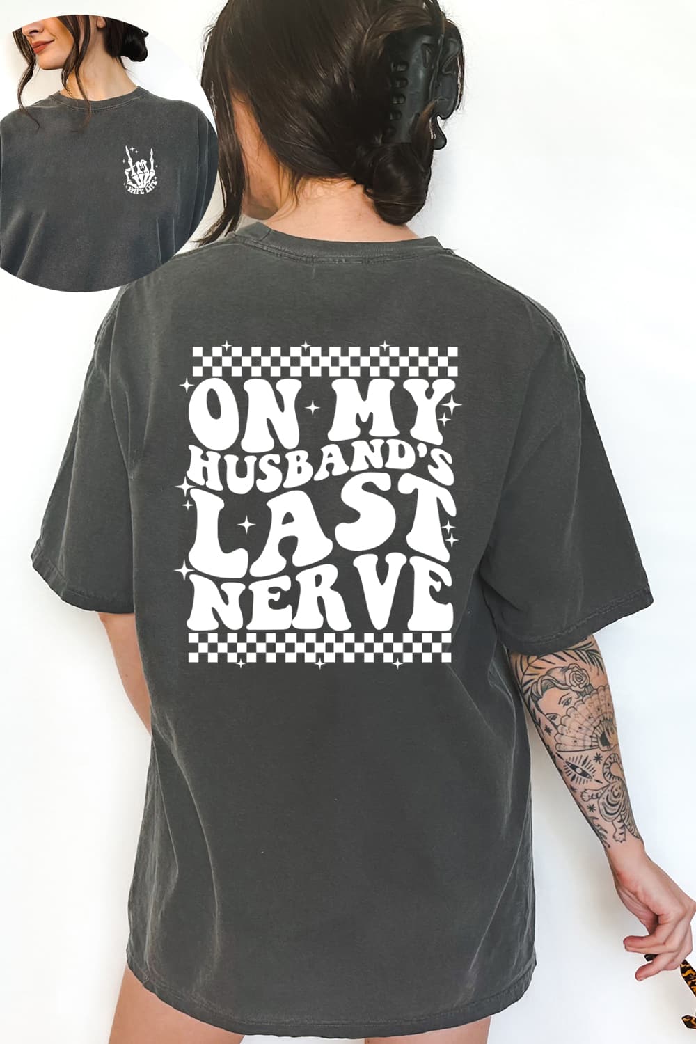 On my husband's last nerve Tee  for women