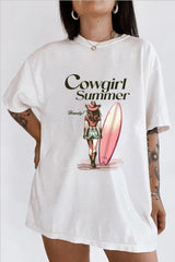 Cowgirl Summer Retro Western Cowgirl Women  T-shirt