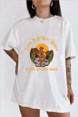 with an old soul crop tee for women