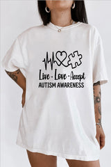 Live Love Accept Autism Awareness T-shirt
