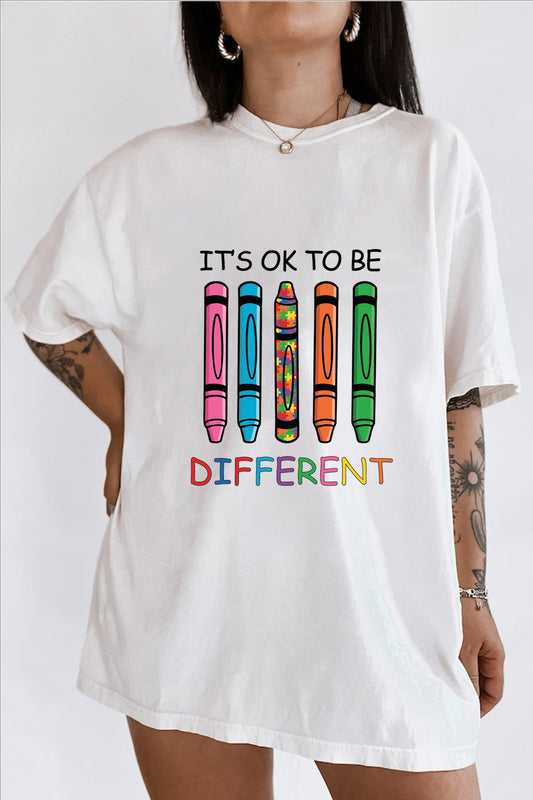 It's Ok To Be Different  T-Shirt  For Women