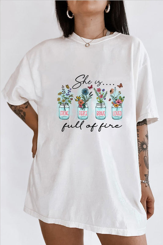 She is full of Fire Christian Apparel gifts for women, Bible Verse Shirt, Christian Gifts, Christian Streetwear, Christian Bible Shirt