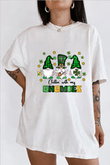 St. Patrick's Day Tshirt Womens T-Shirts Green Clover Tees Short Sleeve