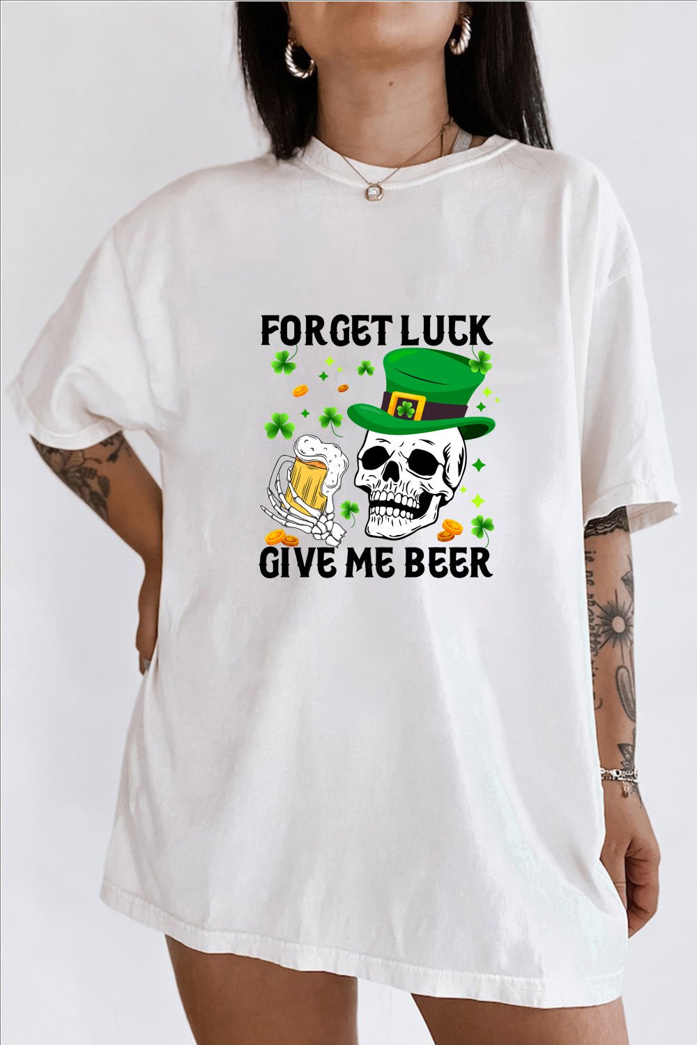 Skeleton Leprechaun Beer Lover Tee, St Patrick's Day Shirt