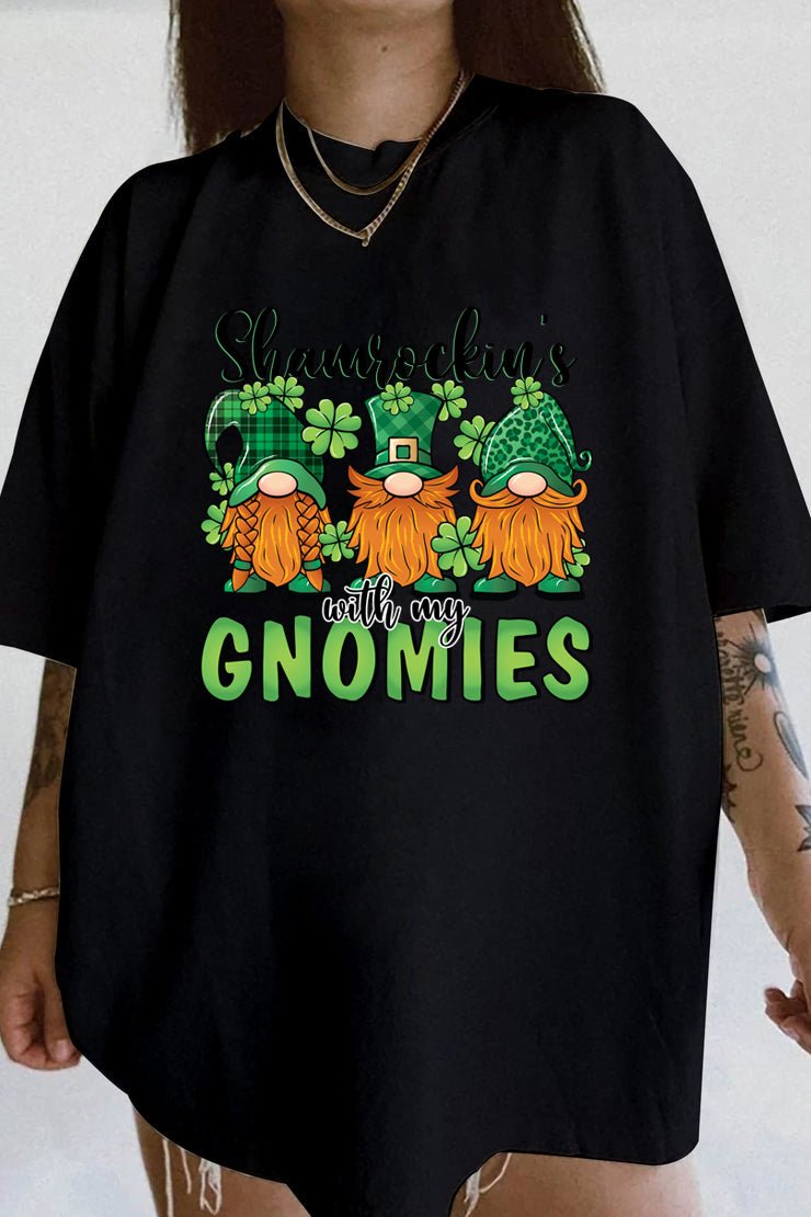 Shenanigans With My Gnomies St Patrick's Day Gnome Shamrock Short Sleeve T-Shirt