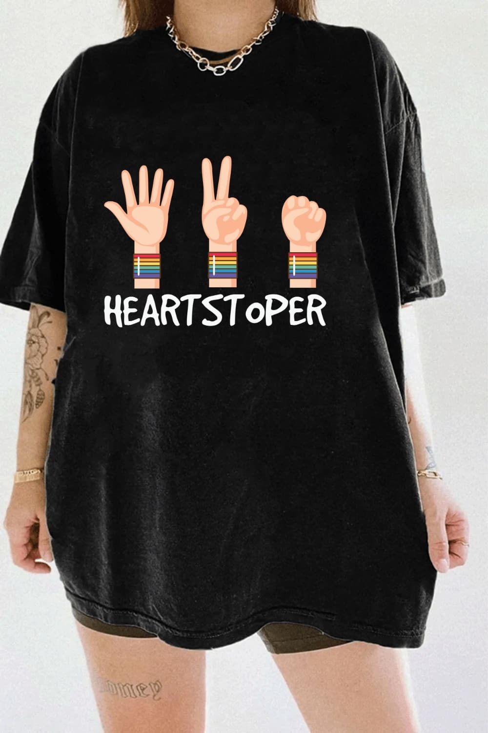 Heartstopper Rainbow LGBT+  T-Shirt for Women