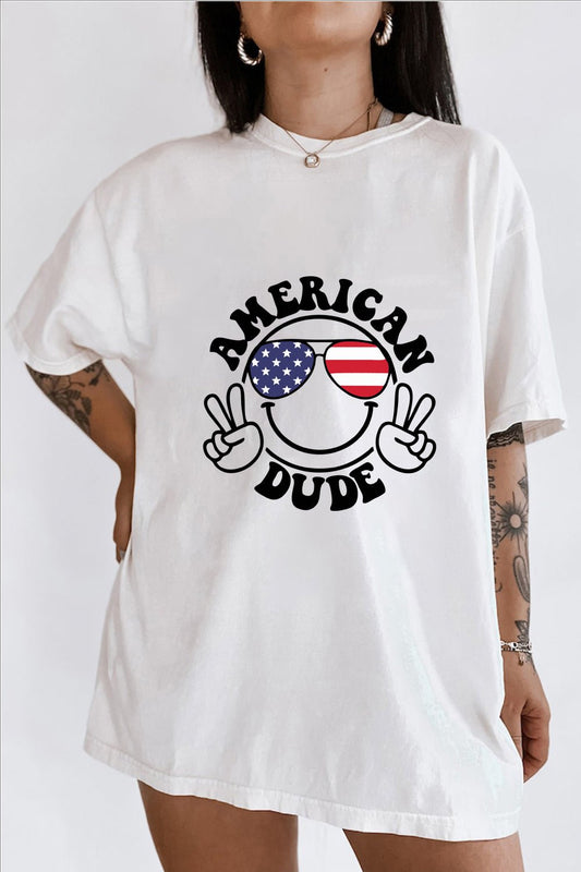 American dude short sleeve t-shirt
