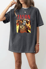 Horror Movie Michael and Jason Heart Hands Tee For Women