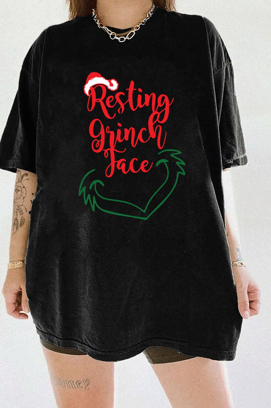 Christmas T-Shirt/crewneck, Resting Grinch Face, Funny Holiday Season, Merry Christmas