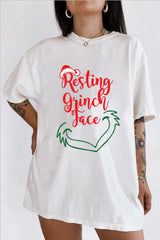 Christmas T-Shirt/crewneck, Resting Grinch Face, Funny Holiday Season, Merry Christmas