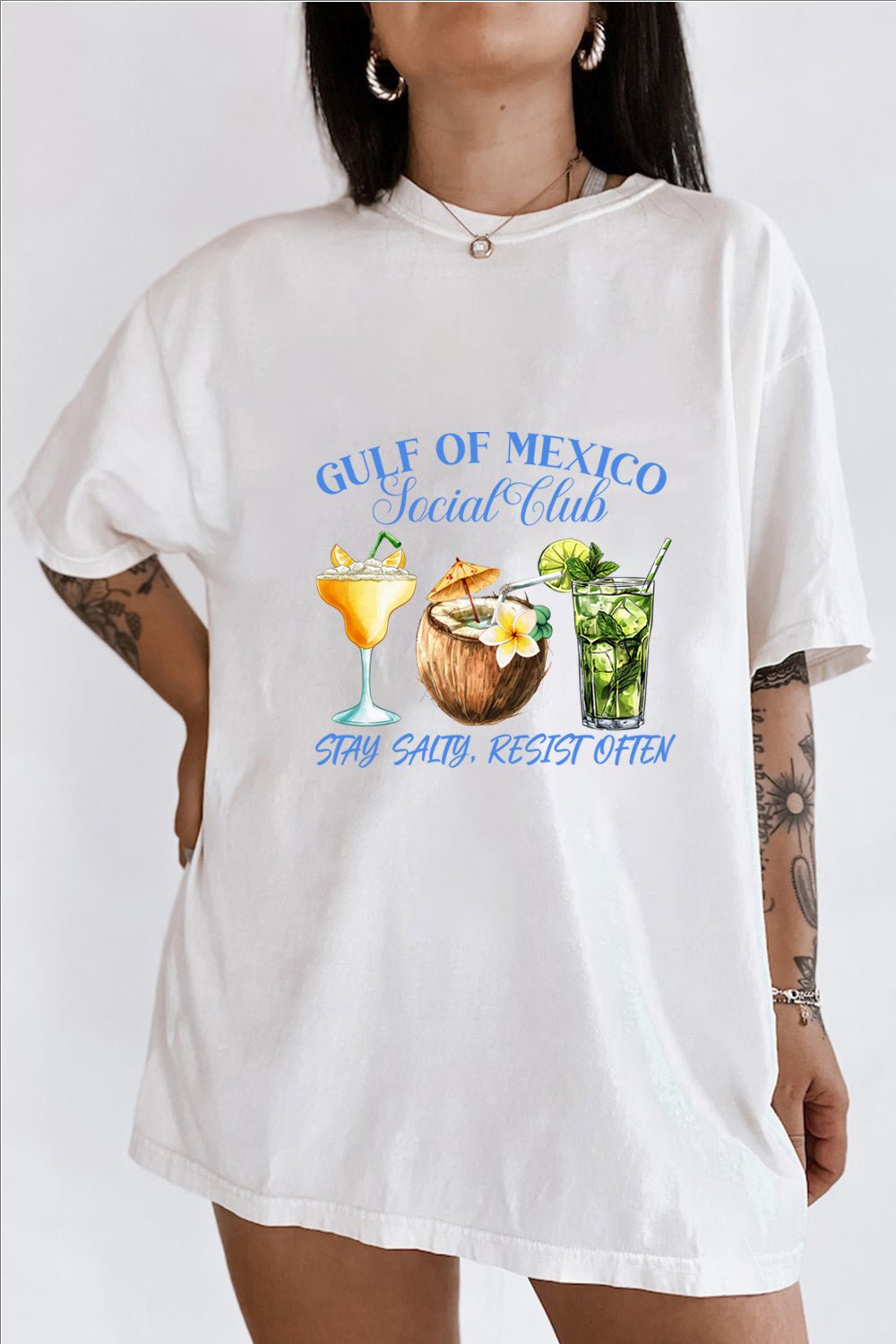 GULF OF MEXICO SOCIAL CLUB SALTY RESIST OFTEN TEE FOR WOMEN